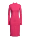 Aniye By Woman Midi Dress Fuchsia Size 8 Polyester, Metallic Fiber