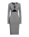 Aniye By Woman Midi Dress Lead Size 6 Polyester, Elastane In Grey