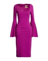Aniye By Woman Midi Dress Mauve Size 10 Polyester, Elastane In Purple