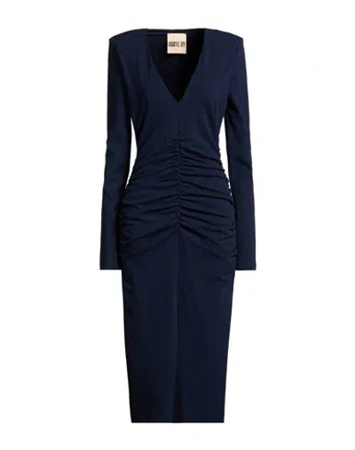 Aniye By Woman Midi Dress Navy Size 8 Polyester, Elastane In Blue