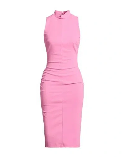 Aniye By Woman Midi Dress Pink Size 4 Polyester, Elastane