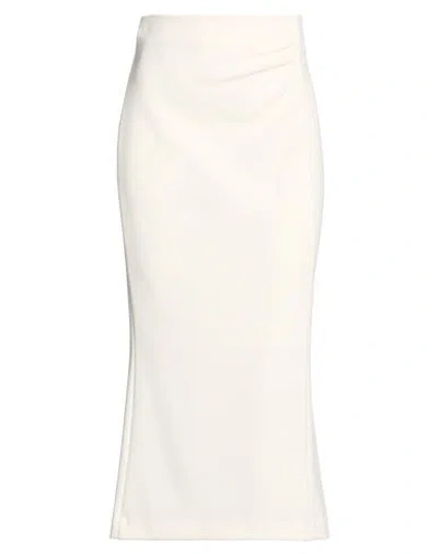 Aniye By Woman Midi Skirt Cream Size Xs Polyester, Elastane In White