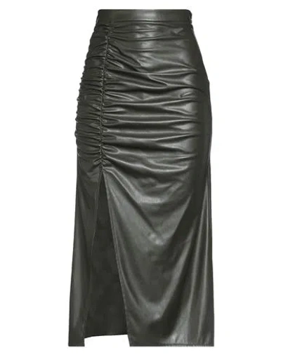 Aniye By Woman Midi Skirt Military Green Size S Polyester