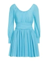 Aniye By Woman Mini Dress Azure Size 2 Polyester In Blue