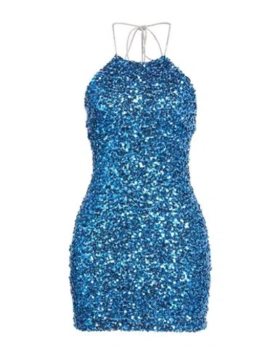 Aniye By Woman Mini Dress Azure Size 2 Polyester, Elastane In Blue