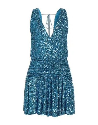 Aniye By Woman Mini Dress Azure Size 6 Polyester, Elastane In Blue