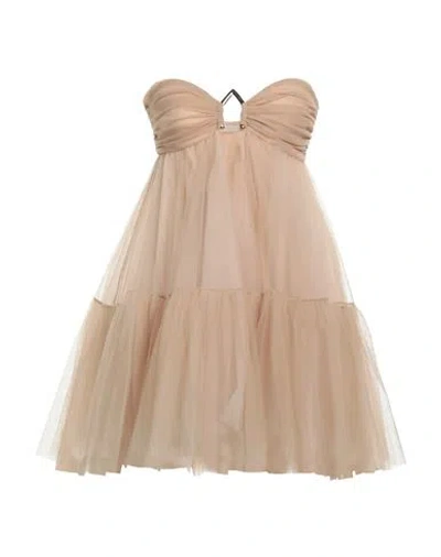 Aniye By Woman Short Dress Beige Size 6 Polyamide
