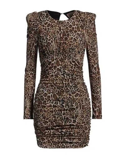 Aniye By Woman Mini Dress Beige Size 6 Polyester, Elastane
