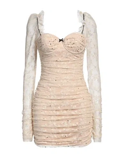 Aniye By Woman Mini Dress Beige Size 8 Polyamide, Elastane In Neutral