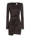 Aniye By Woman Mini Dress Black Size 10 Polyester, Elastane In Brown