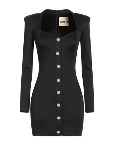Aniye By Woman Mini Dress Black Size 2 Polyester, Elastane