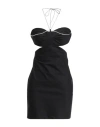 Aniye By Woman Mini Dress Black Size 10 Cotton, Elastane