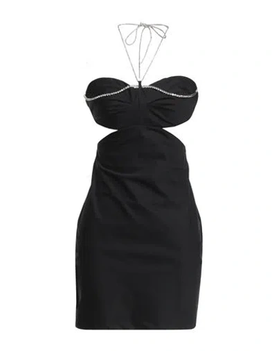 Aniye By Woman Mini Dress Black Size 10 Cotton, Elastane