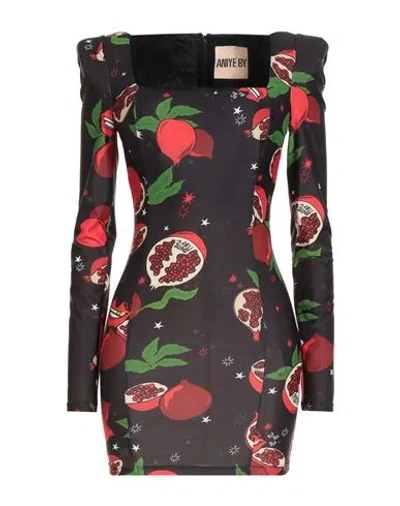 Aniye By Woman Mini Dress Black Size 8 Polyester, Elastane