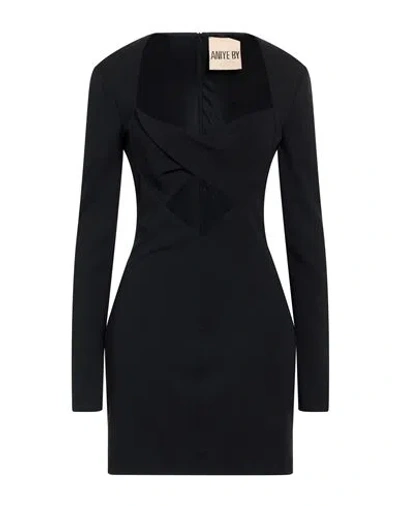 Aniye By Woman Mini Dress Black Size 8 Polyester, Elastane