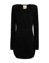 Aniye By Woman Mini Dress Black Size L Polyamide, Metallic Fiber