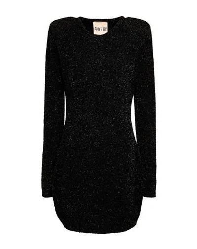Aniye By Woman Mini Dress Black Size L Polyamide, Metallic Fiber