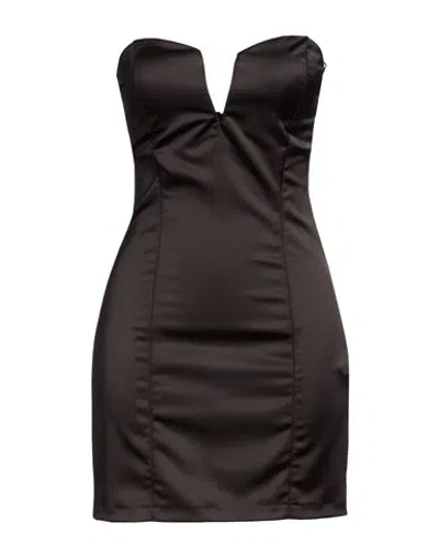 Aniye By Woman Mini Dress Black Size Xs Polyester, Elastane In Brown