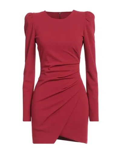 Aniye By Woman Mini Dress Burgundy Size 4 Polyester, Elastane In Red