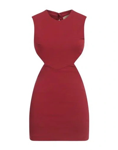 Aniye By Woman Mini Dress Burgundy Size 6 Polyester, Elastane In Red