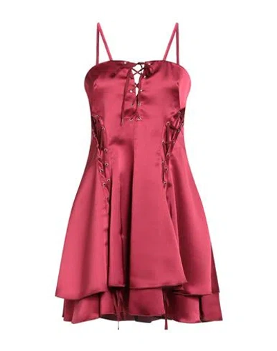 Aniye By Woman Mini Dress Burgundy Size 8 Polyester