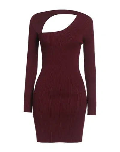 Aniye By Woman Mini Dress Burgundy Size M Viscose, Polyester