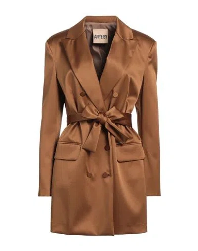 Aniye By Woman Mini Dress Camel Size 6 Polyester, Elastane In Beige