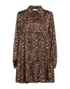 Aniye By Woman Short Dress Camel Size 10 Polyester In Beige