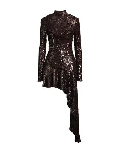 Aniye By Woman Mini Dress Chocolate Brown Size 6 Polyester, Elastane