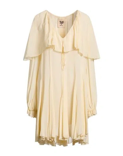 Aniye By Woman Mini Dress Cream Size S Viscose In Yellow