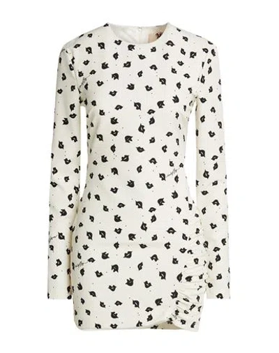 Aniye By Woman Mini Dress Cream Size Xs Polyester, Elastane In White