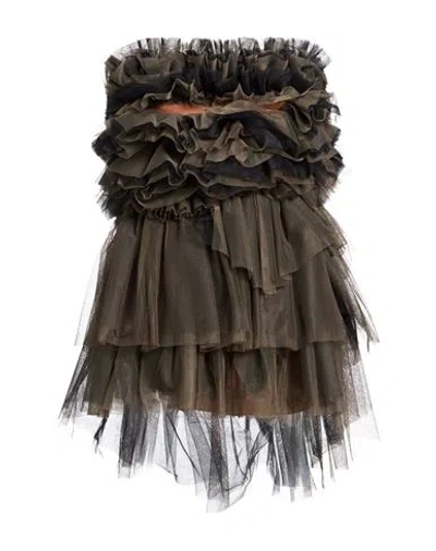 Aniye By Woman Mini Dress Dark Green Size Xxs Polyamide In Brown