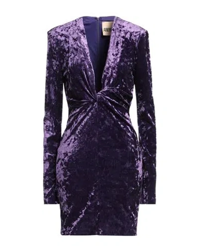 Aniye By Woman Mini Dress Dark Purple Size 8 Polyester, Elastane