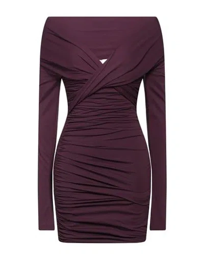 Aniye By Woman Mini Dress Plum Size 6 Polyamide, Elastane In Purple