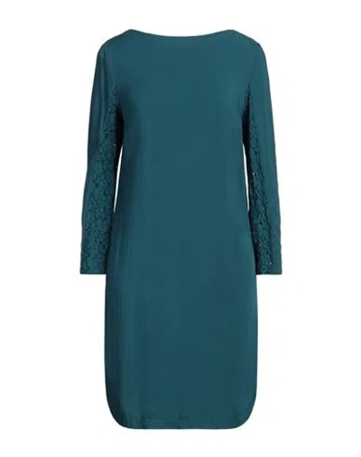 Aniye By Woman Mini Dress Deep Teal Size 8 Cotton, Polyamide, Viscose In Green