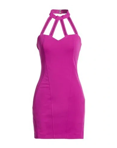 Aniye By Woman Mini Dress Fuchsia Size 8 Polyester, Elastane In Pink