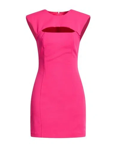 Aniye By Woman Mini Dress Fuchsia Size M Polyester, Elastane In Pink