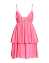 Aniye By Woman Mini Dress Fuchsia Size M Polyester In Pink