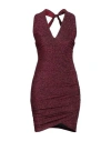 Aniye By Woman Mini Dress Garnet Size 10 Viscose, Polyester, Polyamide, Elastane In Red