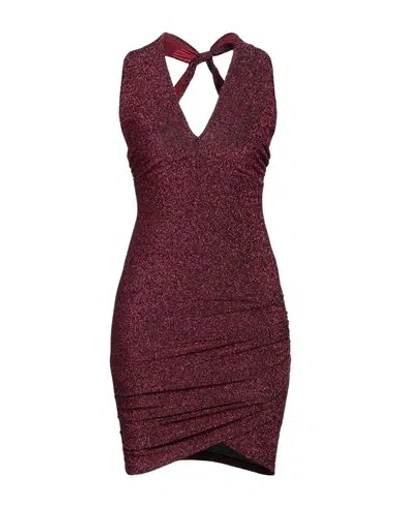 Aniye By Woman Mini Dress Garnet Size 10 Viscose, Polyester, Polyamide, Elastane In Red
