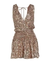 Aniye By Woman Mini Dress Gold Size 4 Polyester, Elastane