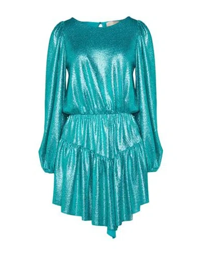 Aniye By Woman Mini Dress Green Size 8 Polyamide, Elastane, Metallic Fiber
