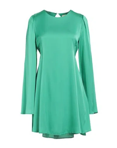 Aniye By Woman Mini Dress Green Size 6 Polyester, Elastane