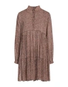 Aniye By Woman Short Dress Light Brown Size 6 Viscose In Beige