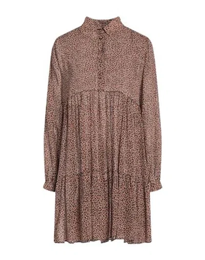 Aniye By Woman Short Dress Light Brown Size 6 Viscose In Beige