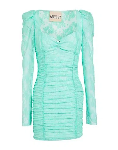 Aniye By Woman Mini Dress Light Green Size 8 Polyamide, Elastane