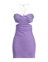 Aniye By Woman Mini Dress Lilac Size 2 Cotton, Elastane In Purple