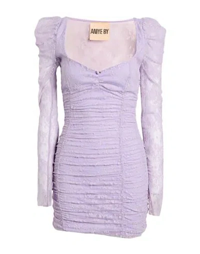 Aniye By Woman Mini Dress Lilac Size 8 Polyamide, Elastane In Blue