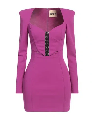 Aniye By Woman Mini Dress Mauve Size 8 Polyester, Elastane
