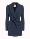 Aniye By Woman Mini Dress Navy Size 6 Polyester, Elastane In Navy